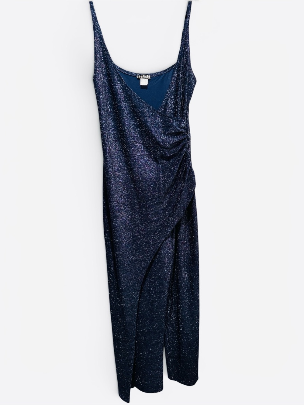 VENUS Blue Sparkle Wrap Jumpsuit - Picture 3 of 10